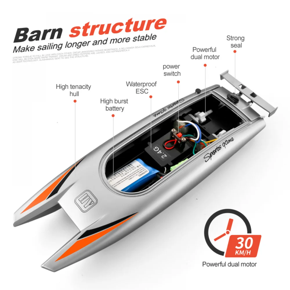 kf-He51cb085d1a748fd9ede46722e1f4c33U-2-4G-Radio-Rc-Boat-30Km-h-Racing-Boat-High-Speed-Speedboat-20Mins-Battery-2-Ch