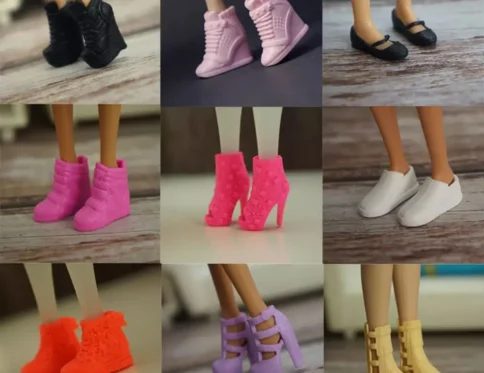 Botas para muñecas, zapatos para muñecas de 30cm aptos para longitudes de 2,2 ~ 2,4 cm