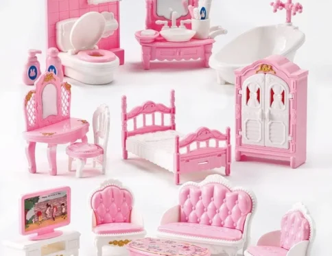 Juego de muebles para el hogar en miniatura, accesorios para muñecas
