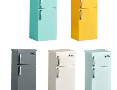 Casa de muñecas modelo nevera en miniatura