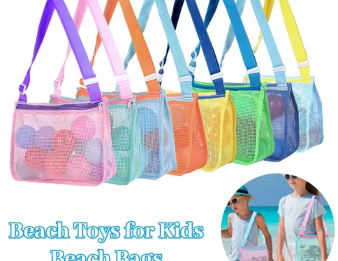 Bolsa de playa portátil, juguetes de playa plegables para niños