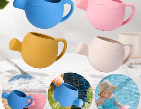 Juguete al aire libre del bebé del silicón del pote de riego de la playa