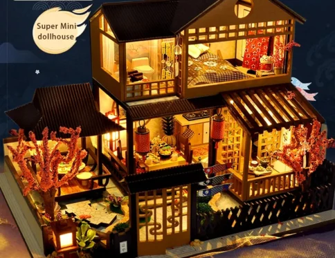 Cutebee Super Mini Casa de Muñecas de Madera