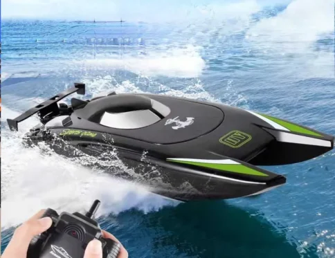 Barco Rc con Radio, barco de carreras de 30Km/h, lancha rápida de alta velocidad