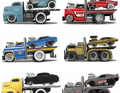 Maisto Vehículos de Transporte Muscular 1:64, Juguete Coleccionable con Motocicleta