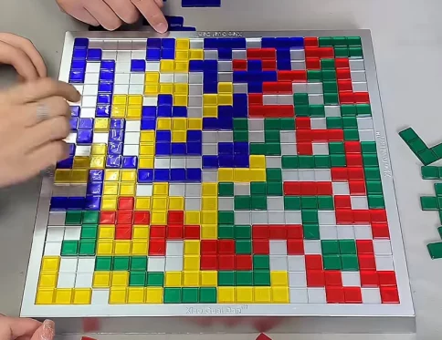 Juego de Estrategia Infantil, Juego de Tablero de Cuadrados de Colores, Regalo Educativo para Niños