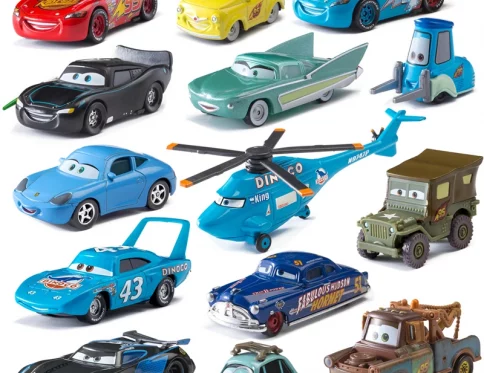 Rayo McQueen Disney Pixar Cars 1:55, Camión Uncle Mack y Jackson Storm