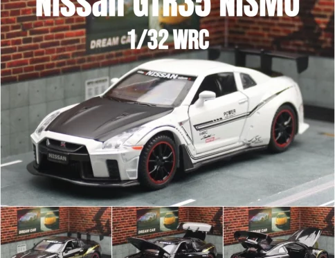 Nissan Skyline GTR R35 Nismo GT3 1:32, Coche de Carreras de Aleación con Luz y Sonido