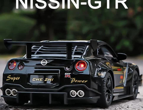 Nissan Skyline GTR R35 1:24, Coche de Aleación de Alta Simulación con Función Pullback