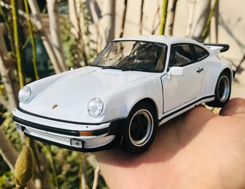 WELLY Porsche 911 Turbo 1974 1:24, Coche Deportivo de Aleación, Regalo para Niños