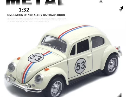 Volkswagen Beetle 1:32, Coche de Aleación Retroceso, Juguete para Niños, Regalo Clásico