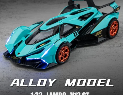 LAMBO V12 GT, Coche Deportivo de Aleación, Modelo Fundido a Presión, Decoración de Coche, Regalo para Niños, 1:32