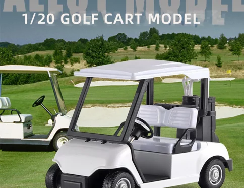 Carro de Golf Miniatura 1:20 Juguete Retro
