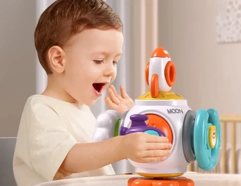 Cubo Ocupado Montessori para Niños, Caja de Bloqueo de Habilidad Manual, Desarrollo de Motricidad Fina