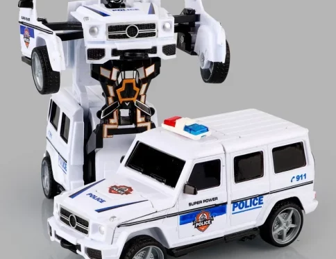 Coche Robot Autobot que Cambia de Forma, Juguete de Impacto Inercial con Función de Transformación