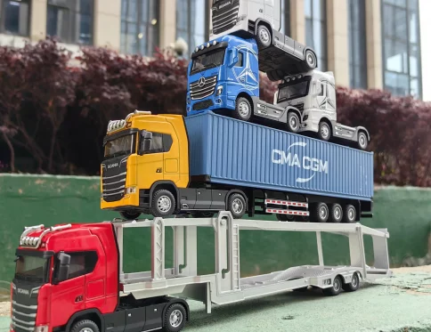 Camión Aleación 1:50, Contenedor con Luz y Sonido