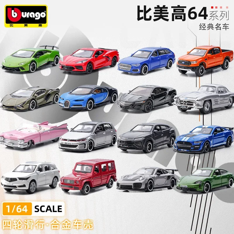 Bburago 1:64 Ferrari SF90, Cadillac Eldorado, Juguete de Regalo