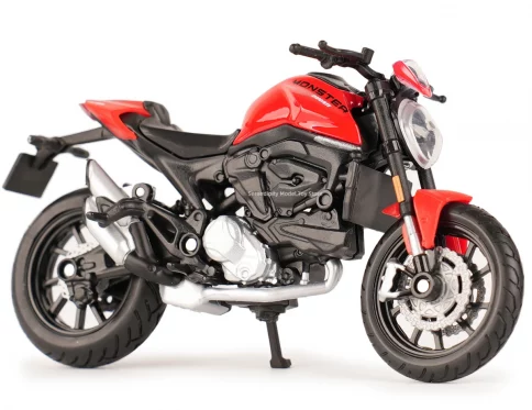 Maisto Ducati Monster + Modelos Estáticos Die-Cast, Motocicleta 1:18, Juguetes Coleccionables