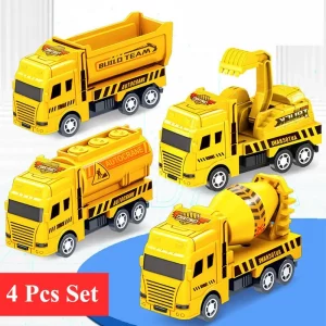 Coches Educativos para Niños, Set de 4 Vehículos de Ingeniería