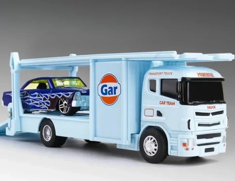 Modelo de Remolque Contenedor 1:64, Vehículo de Rescate de Aleación