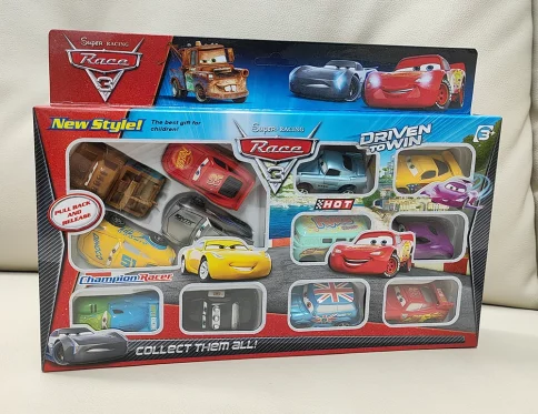 Set 12 Piezas Disney Pixar Cars, McQueen y Amigos, Regalo de Cumpleaños