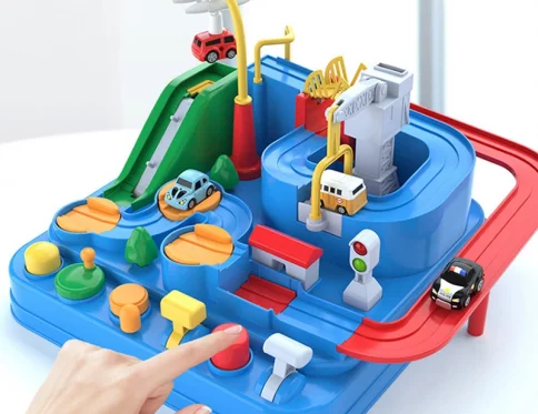 Modelo Ferroviario de Carreras, Juego de Pista Educativo e Interactivo para Niños